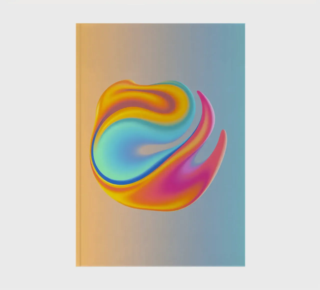 Colorful abstract swirl design blending logo notebook by DesignDoodle