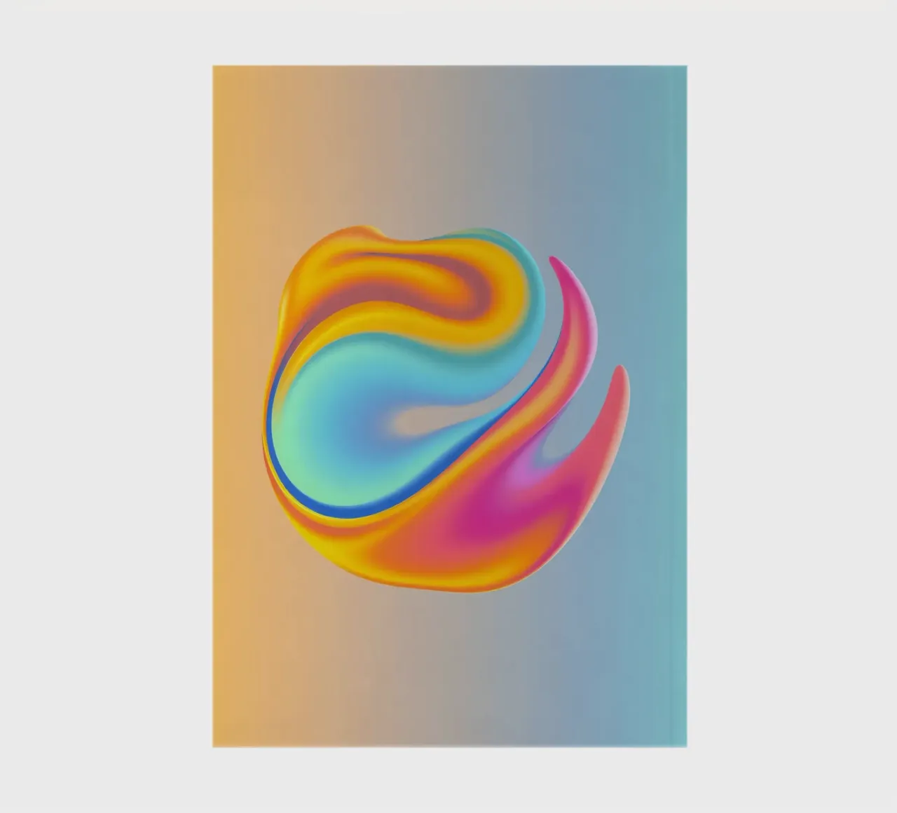 Colorful abstract swirl design blending logo notebook by DesignDoodle