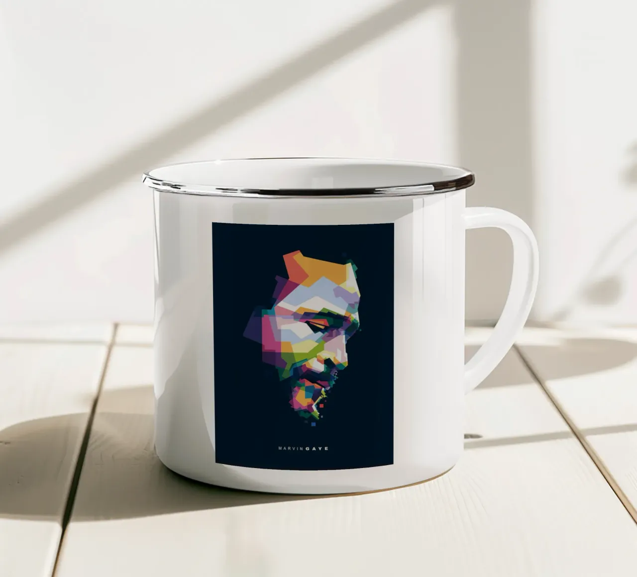 Marvin Gaye WPAP tazza in smalto da Alkahfsmart