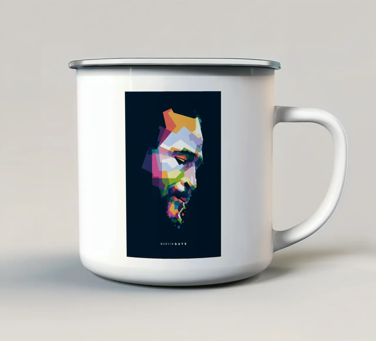 Marvin Gaye WPAP tazza in smalto da Alkahfsmart
