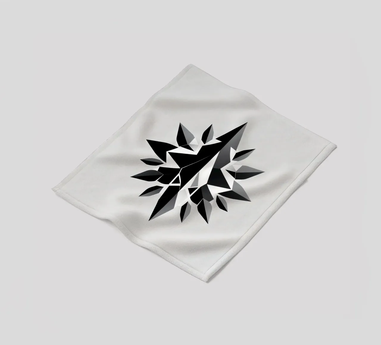 Abstraktes geometrisches Muster eines schwarzen und weißen Sterns Fleecedecke von DesignDoodle