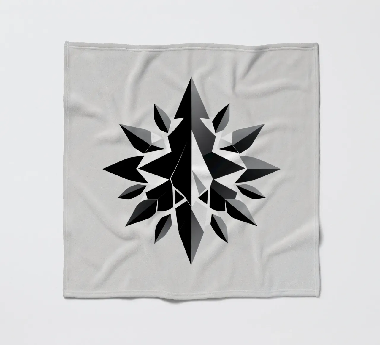 Abstraktes geometrisches Muster eines schwarzen und weißen Sterns Fleecedecke von DesignDoodle