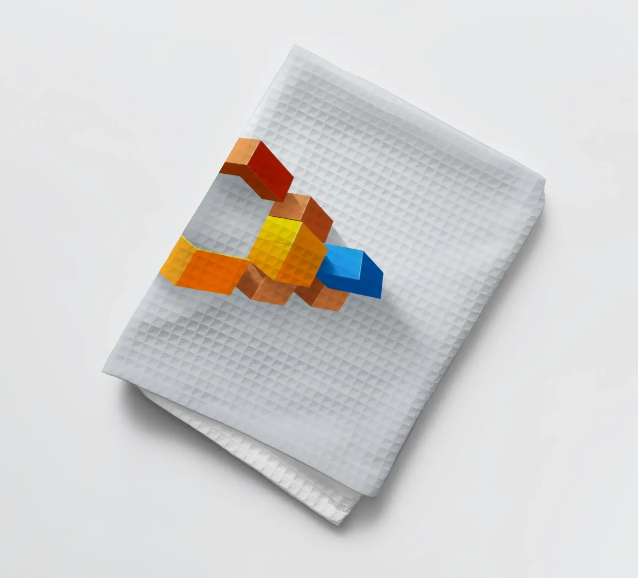 Forme geometriche colorate disposte in un motivo creativo canovaccio da cucina da DesignDoodle