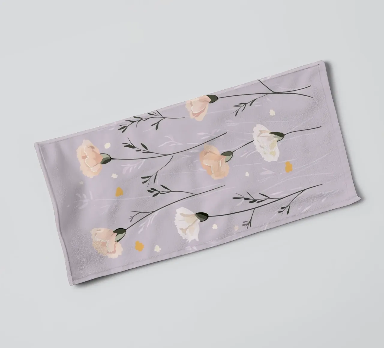 Pastel Carnations asciugamano da bagno da treechild