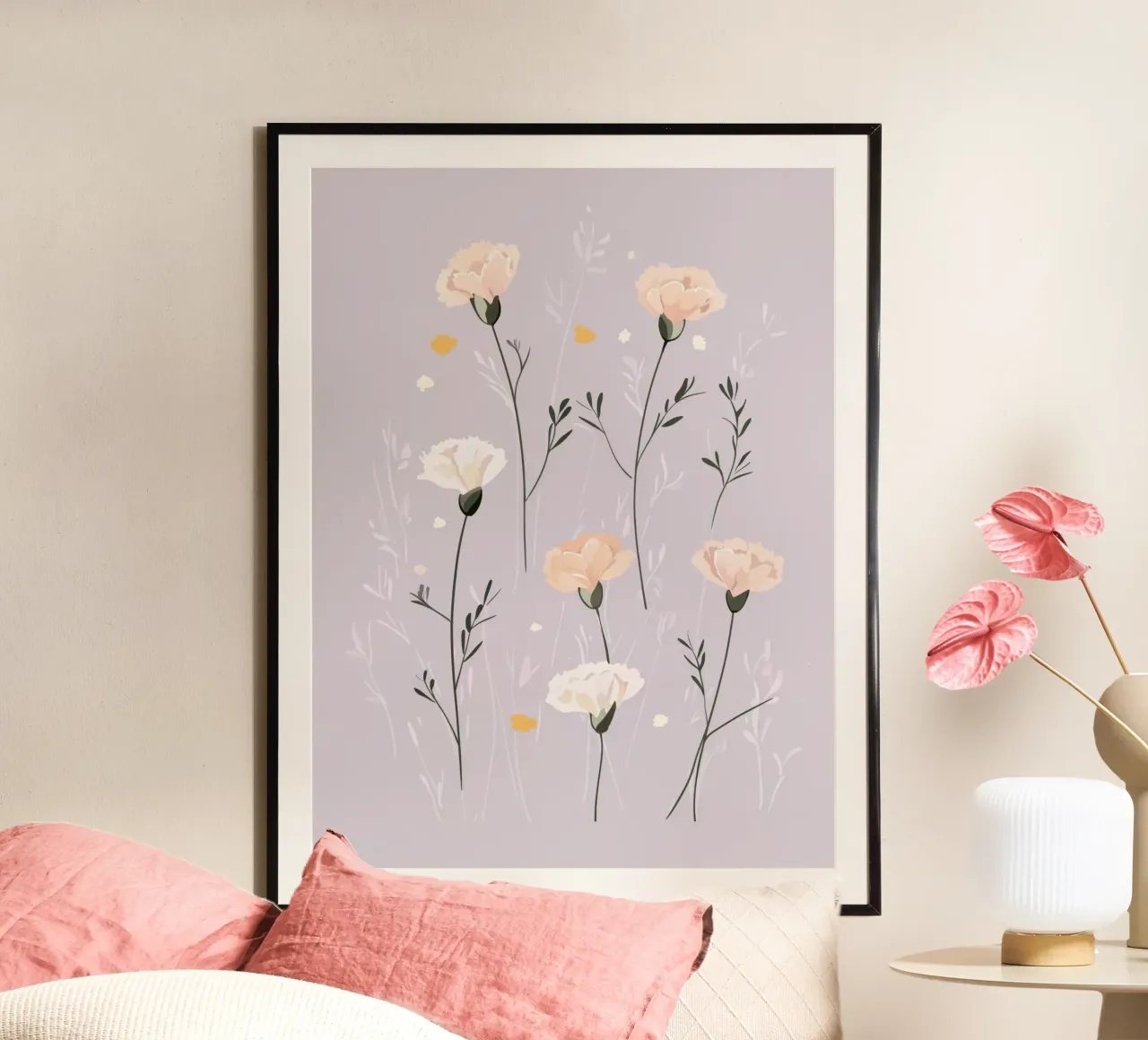 Pastel Carnations carta hahnemühle da treechild