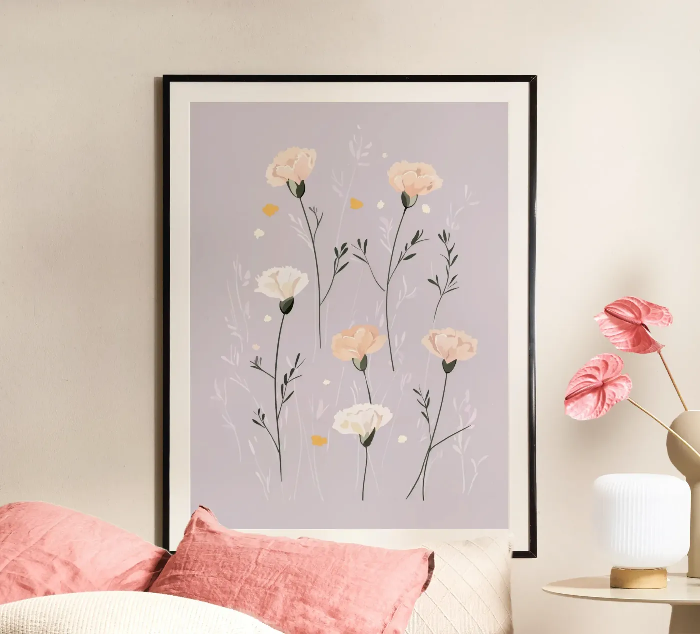 Pastel Carnations poster da treechild