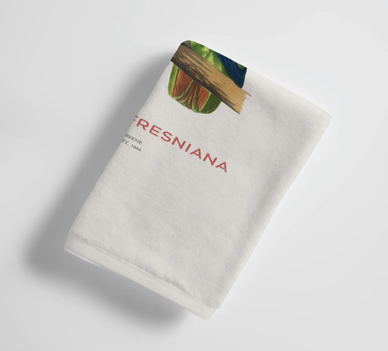 Blue-cheeked amazon or Amazona dufresniana towel by Vintagrafica