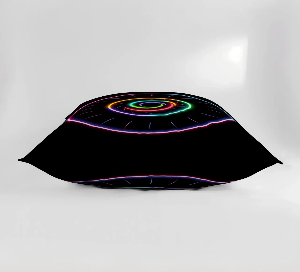 Disegno luminoso a spirale colorato con colori al neon cuscino da DesignDoodle