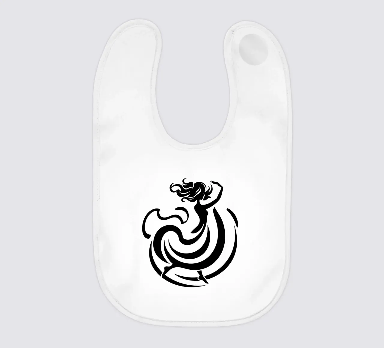 Eine anmutige Tänzerin in Bewegung mit fließenden Linien Babylätzchen von DesignDoodle