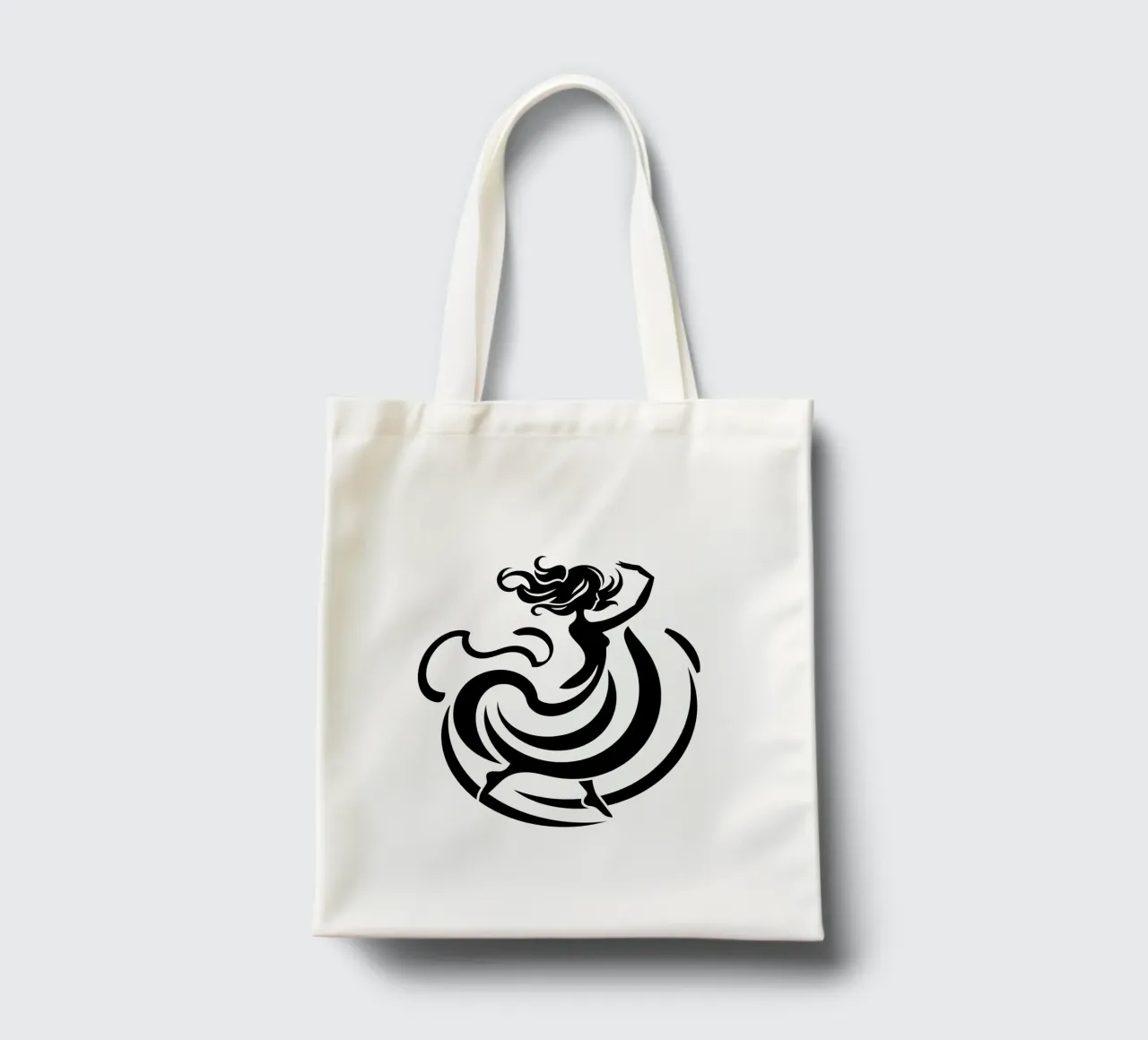 A graceful dancer in motion with flowing lines tote bag by DesignDoodle