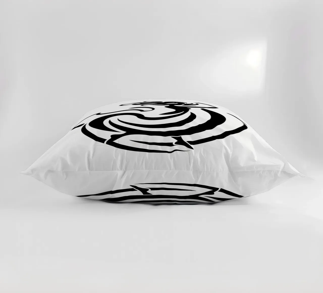 A graceful dancer in motion with flowing lines decorative cushion by DesignDoodle