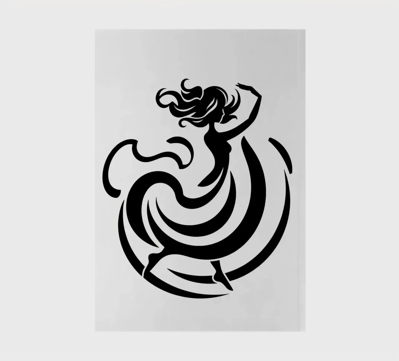 A graceful dancer in motion with flowing lines notebook by DesignDoodle