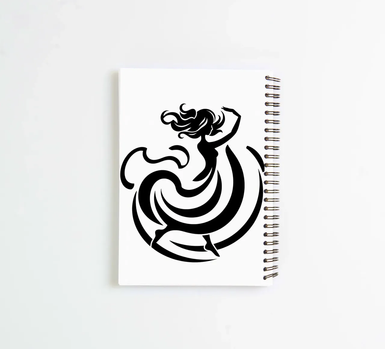 A graceful dancer in motion with flowing lines spiral notebook by DesignDoodle