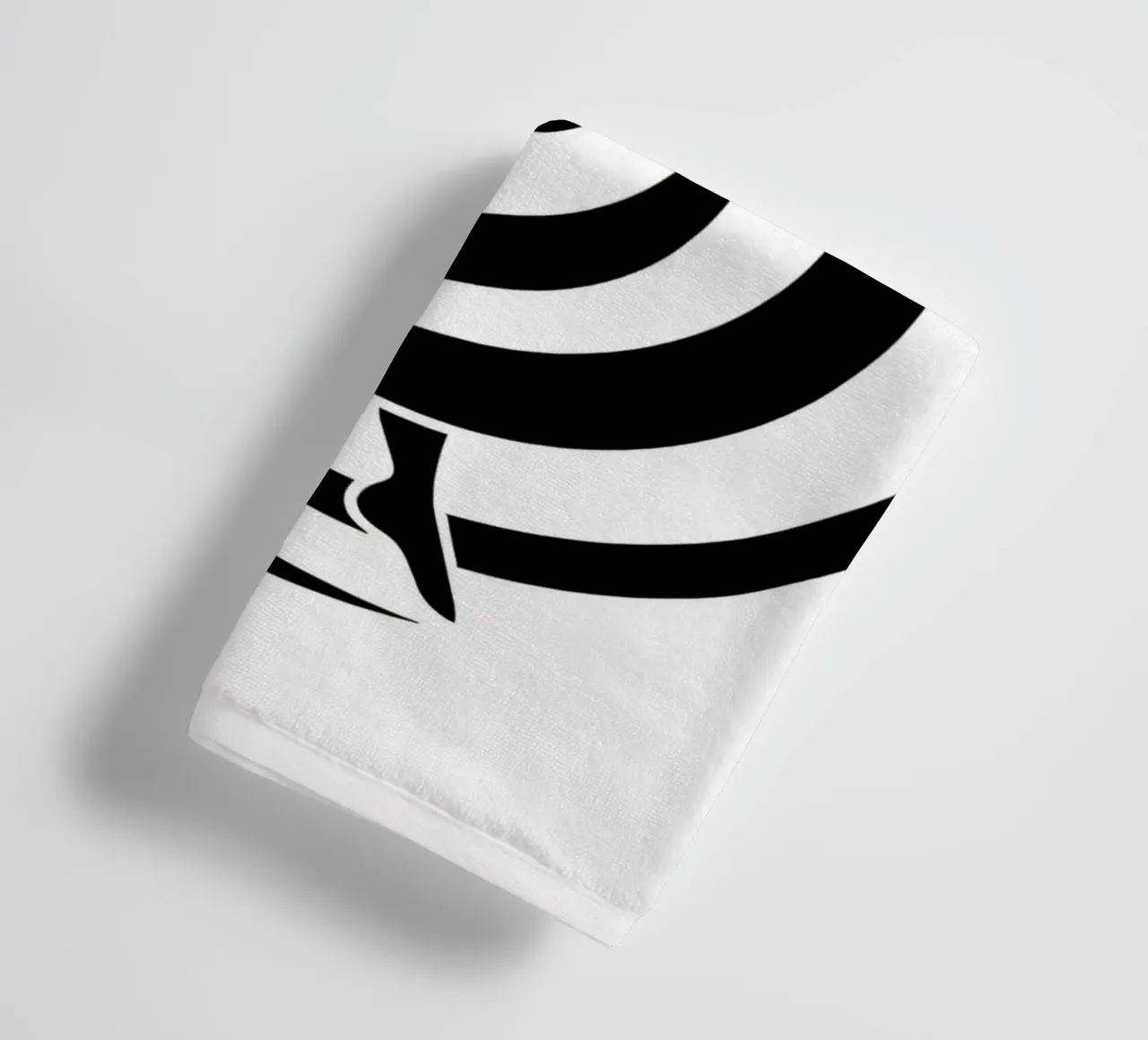 A graceful dancer in motion with flowing lines towel by DesignDoodle