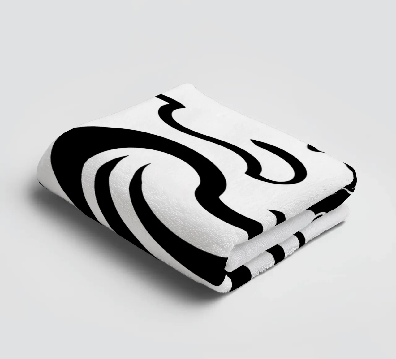A graceful dancer in motion with flowing lines towel by DesignDoodle
