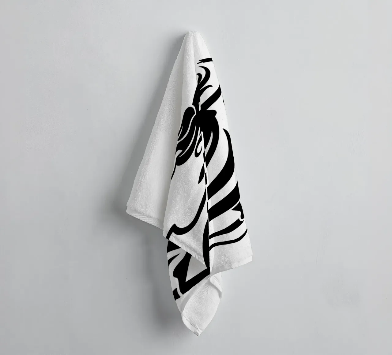 A graceful dancer in motion with flowing lines towel by DesignDoodle