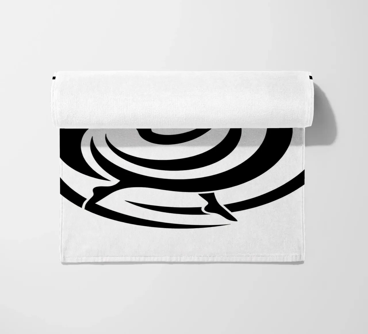 A graceful dancer in motion with flowing lines beach towel by DesignDoodle
