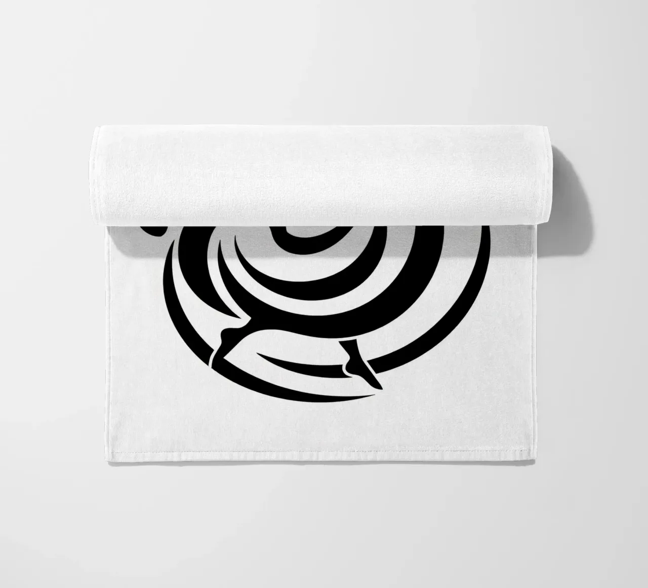 A graceful dancer in motion with flowing lines beach towel by DesignDoodle
