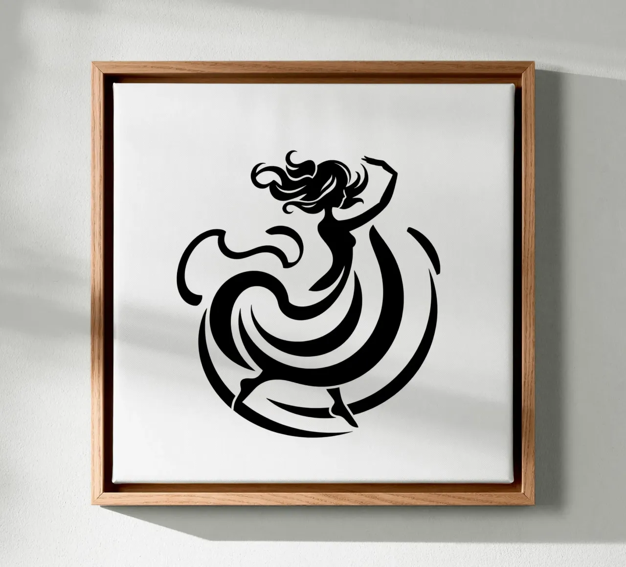 A graceful dancer in motion with flowing lines canvas by DesignDoodle