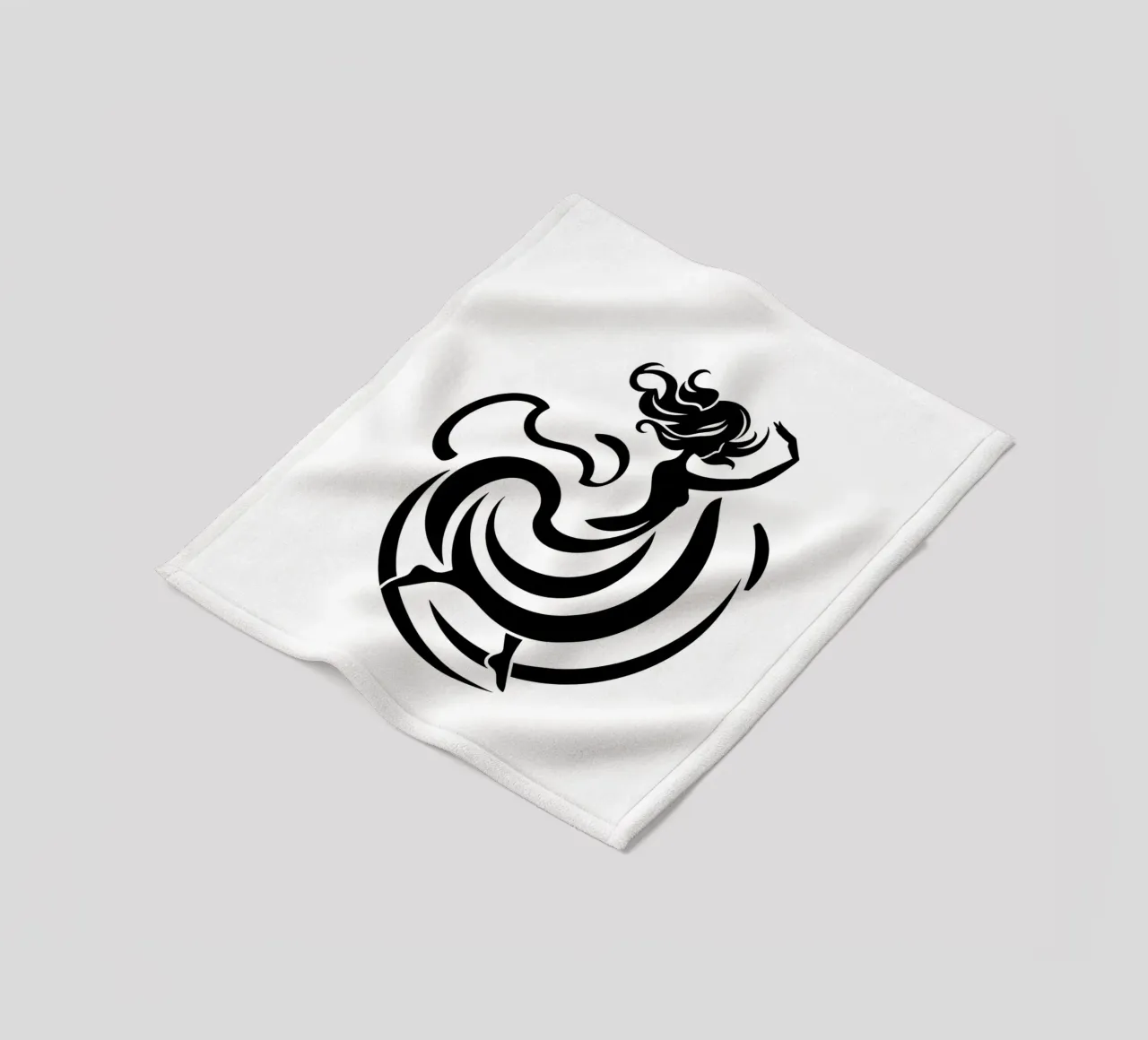 A graceful dancer in motion with flowing lines fleece blanket by DesignDoodle