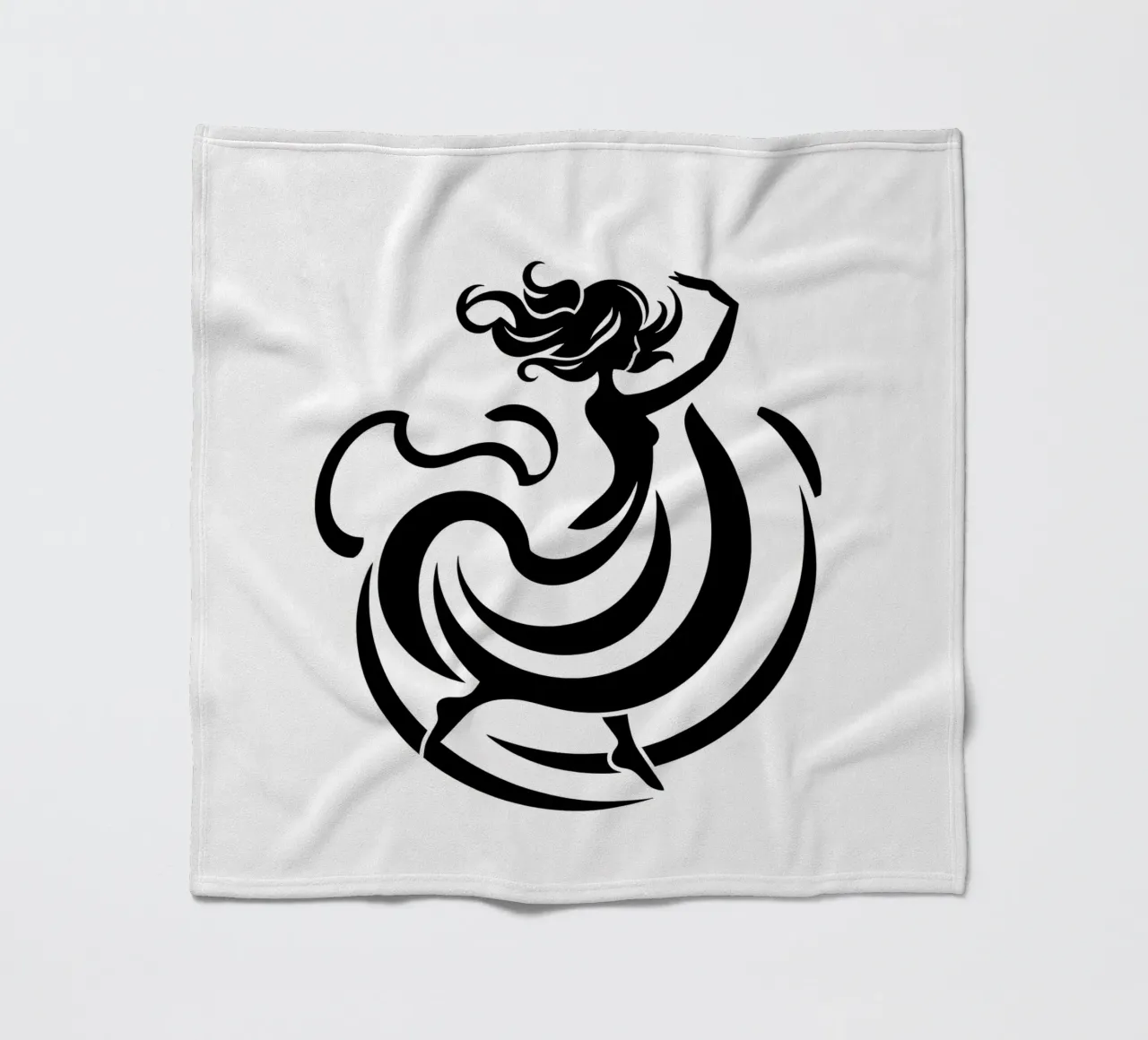 A graceful dancer in motion with flowing lines fleece blanket by DesignDoodle