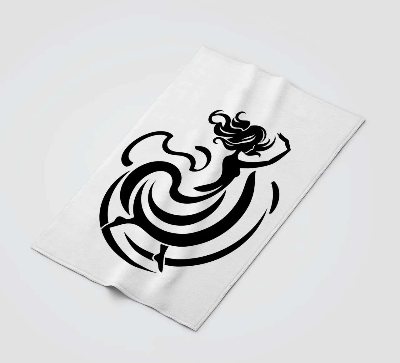 A graceful dancer in motion with flowing lines fleece blanket by DesignDoodle