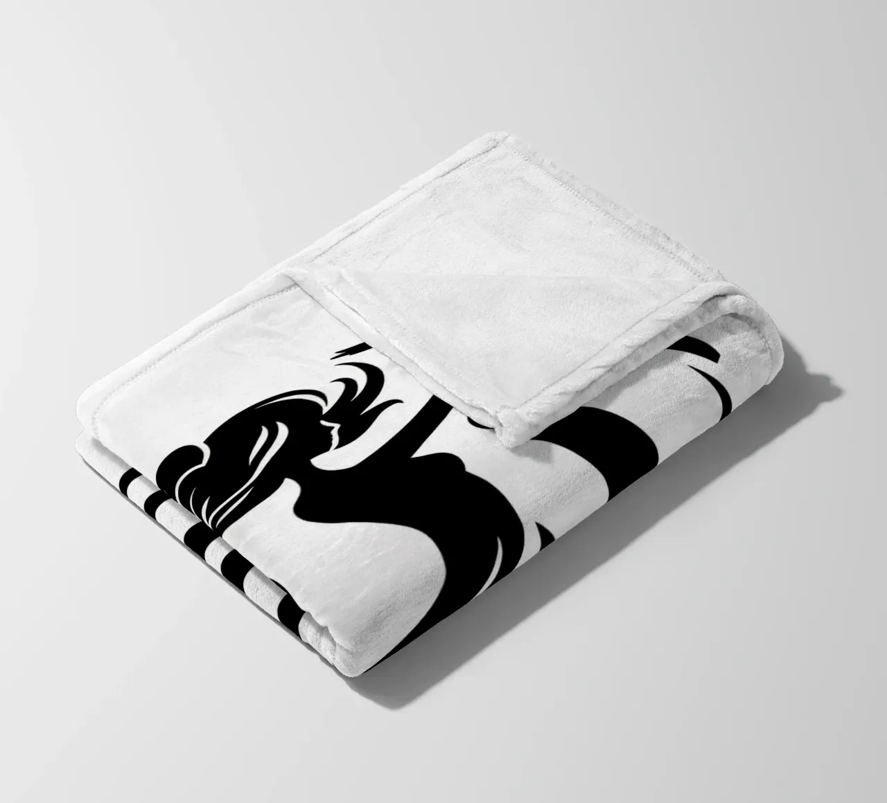 A graceful dancer in motion with flowing lines fleece blanket by DesignDoodle