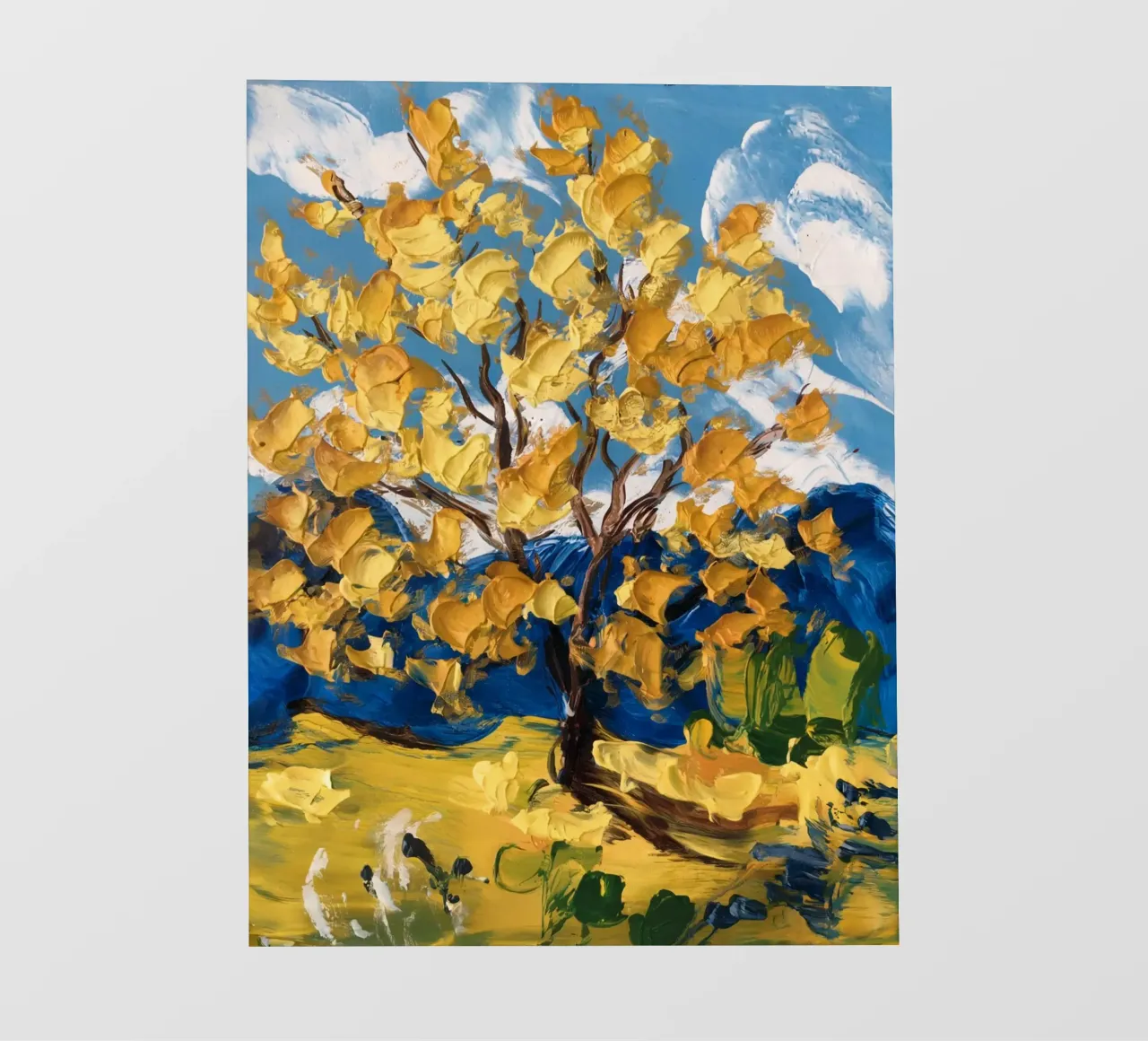 Albero giallo pellicola backlit da logic