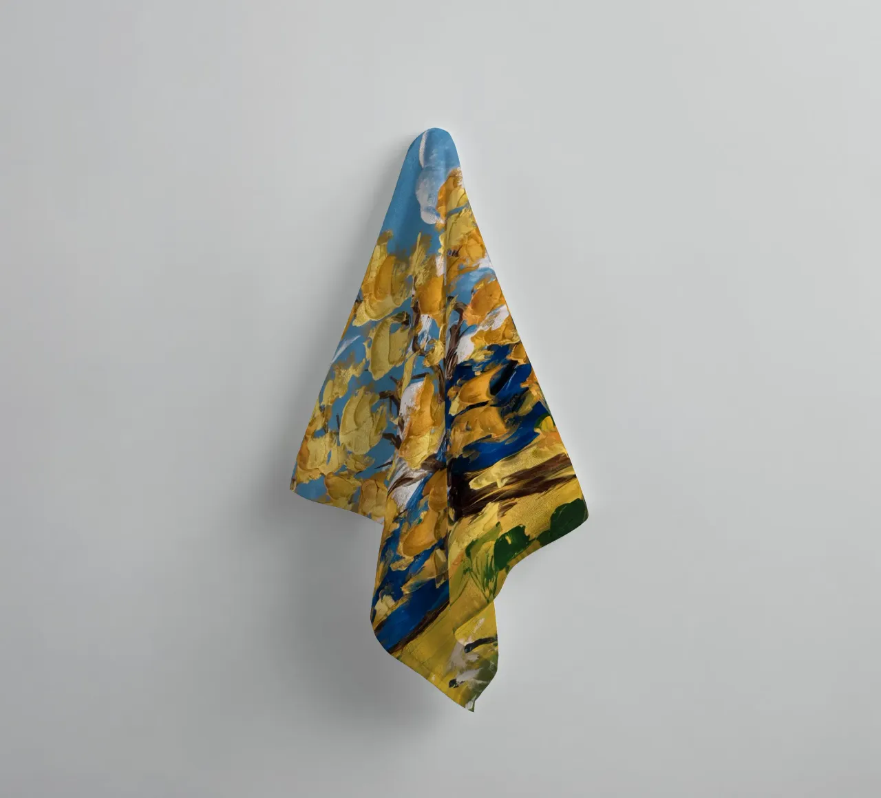 Albero giallo asciugamano da bagno da logic