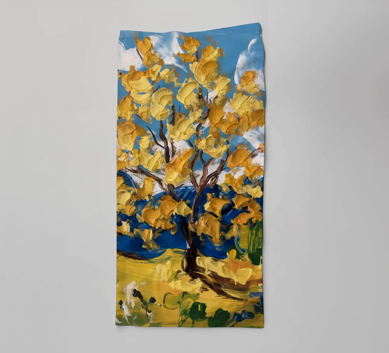 Albero giallo asciugamano da bagno da logic