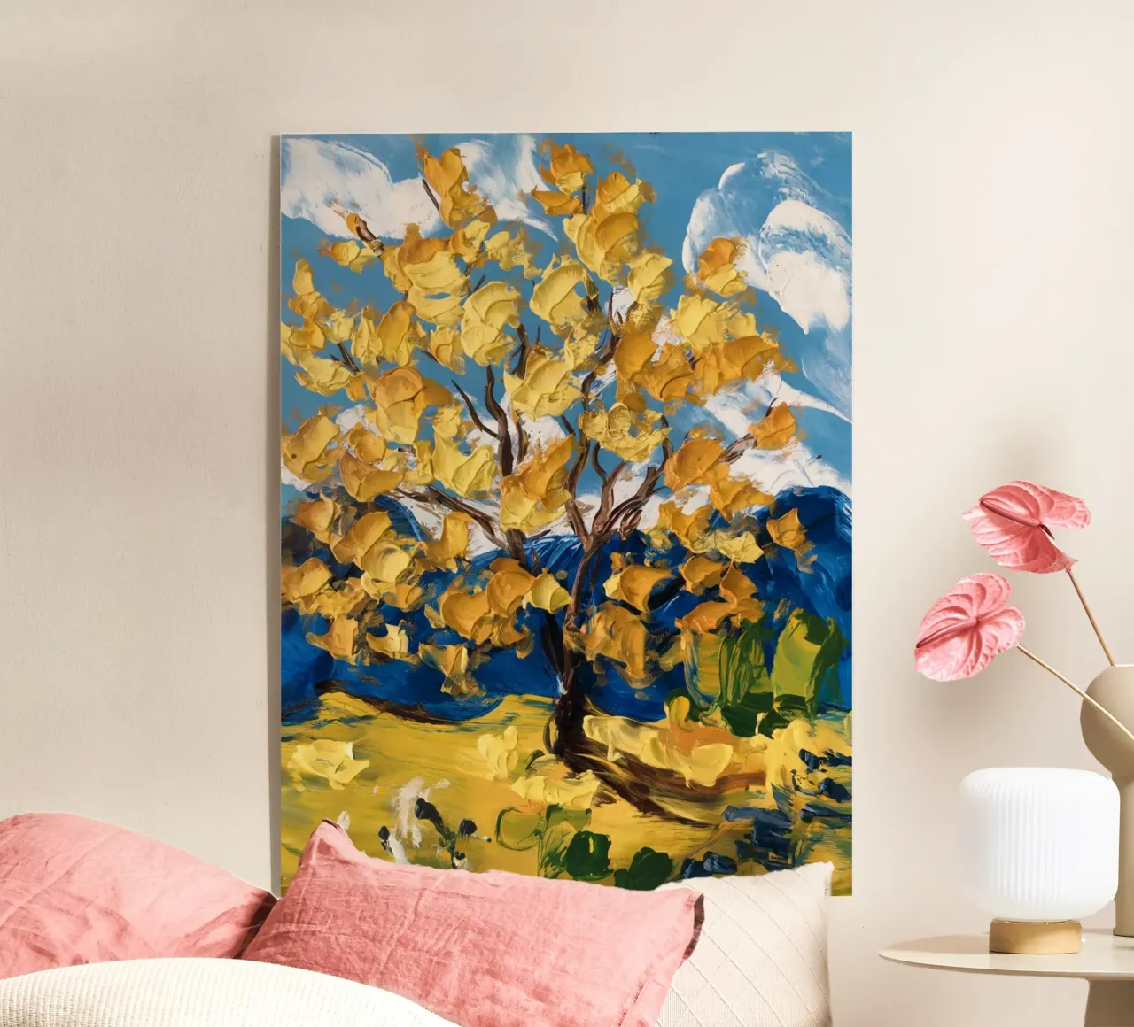 Albero giallo plexiglass da logic