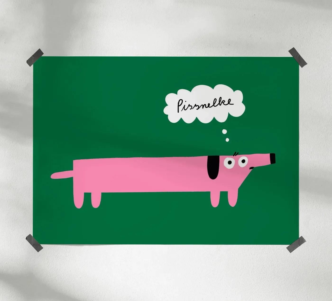 Uitscheldende teckel poster van aucontraire