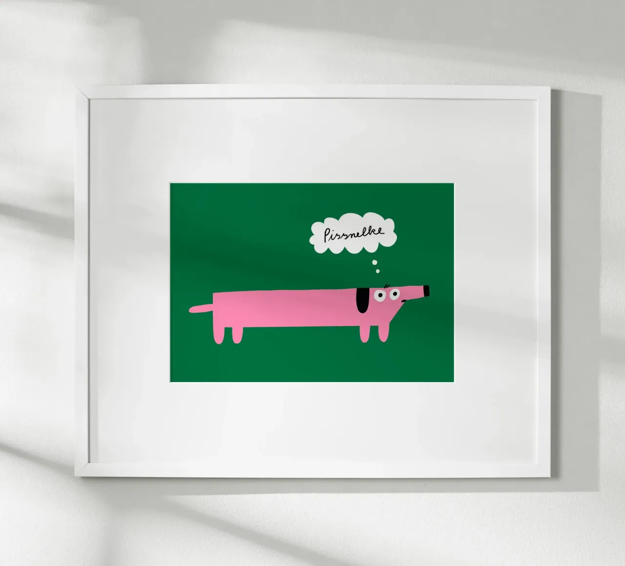 Uitscheldende teckel poster van aucontraire