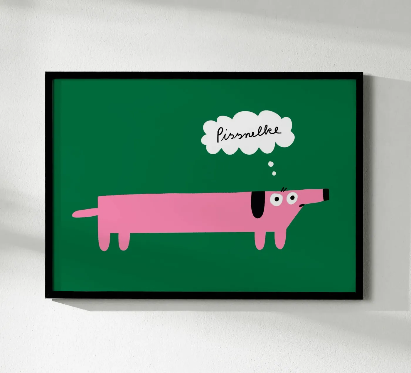 Uitscheldende teckel poster van aucontraire