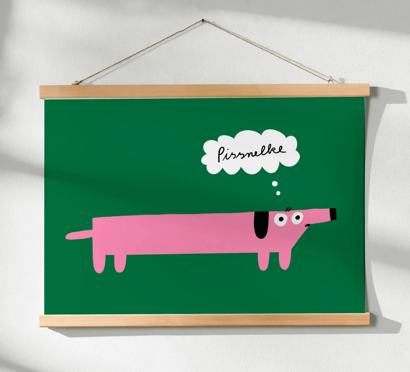 Uitscheldende teckel poster van aucontraire