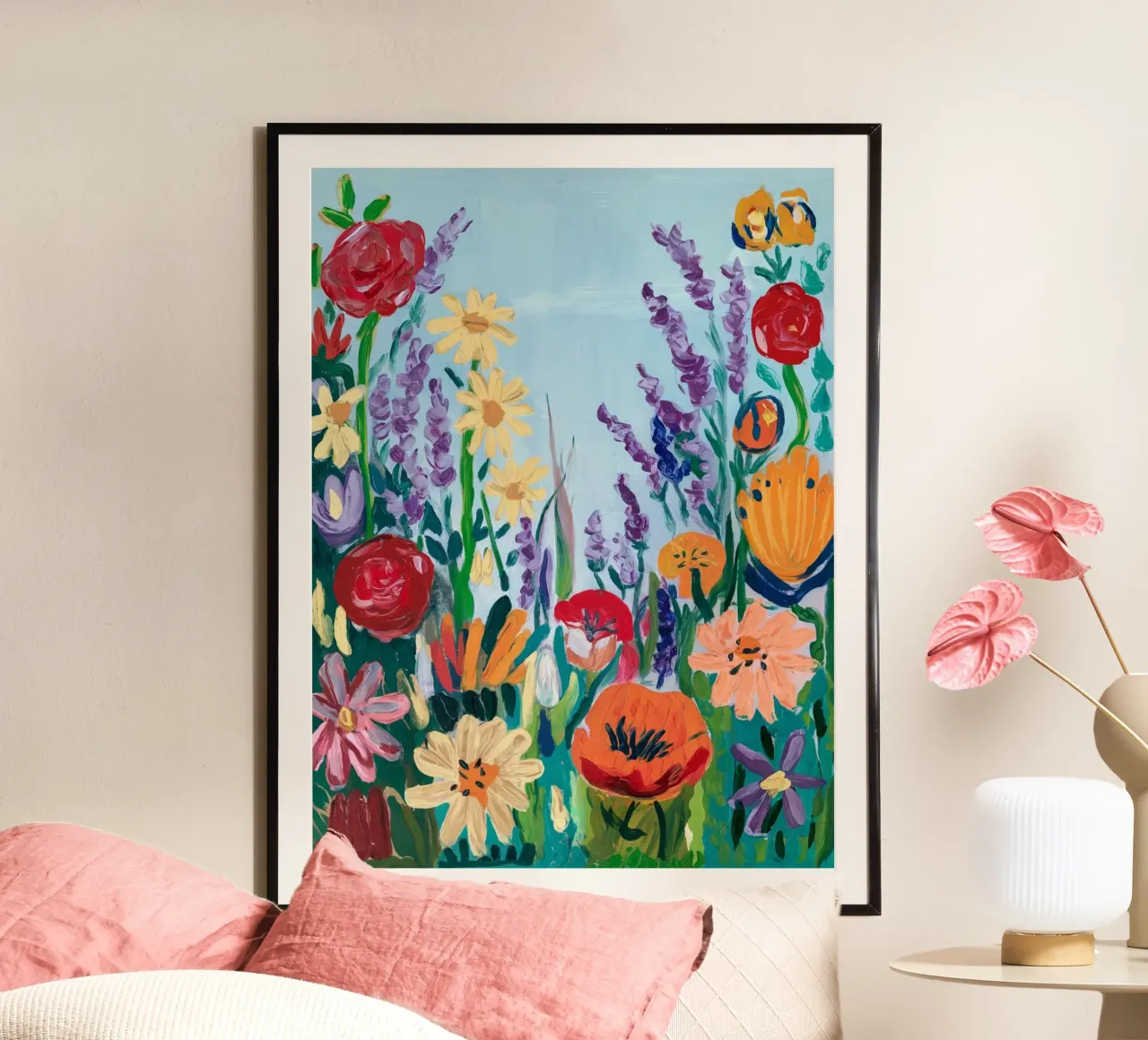 Meadow of Dreams poster with aluminum frame by logic