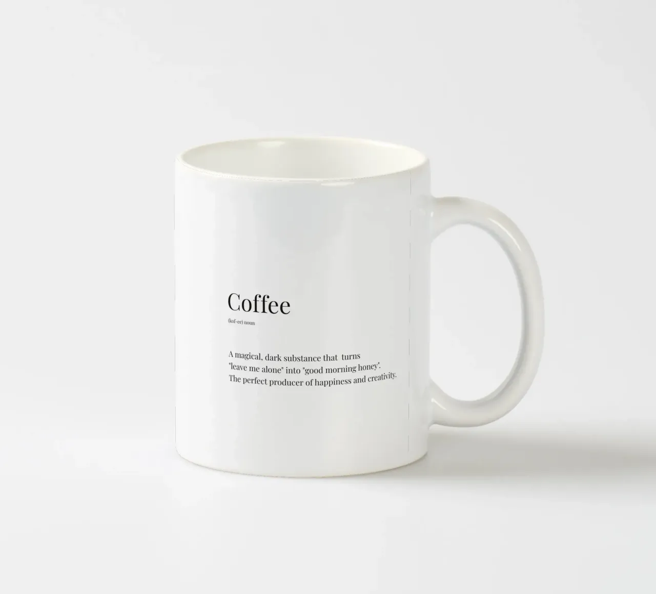 Definizione divertente di caffè tazza in ceramica da Paigaam Studio