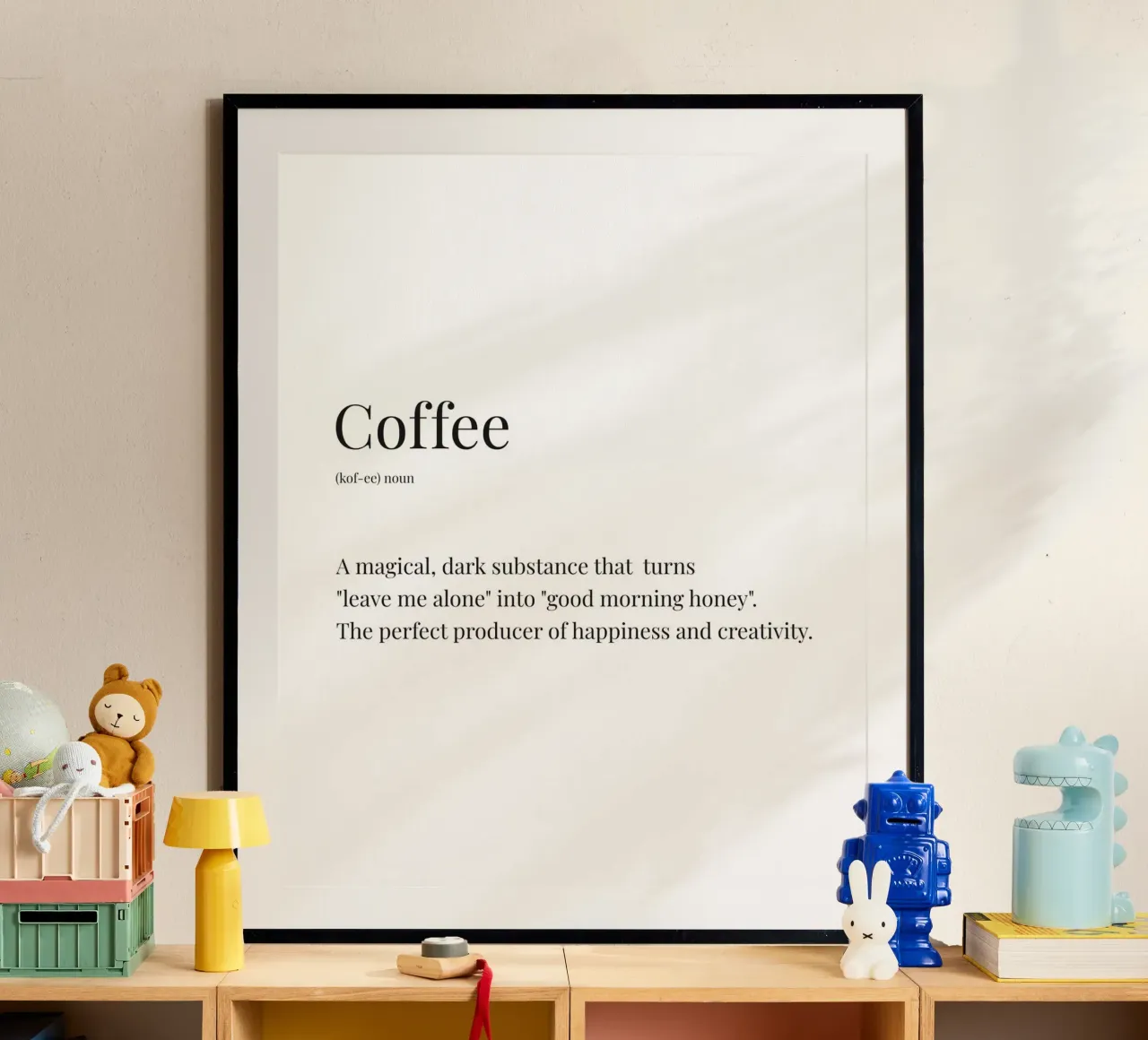Definizione divertente di caffè poster da Paigaam Studio