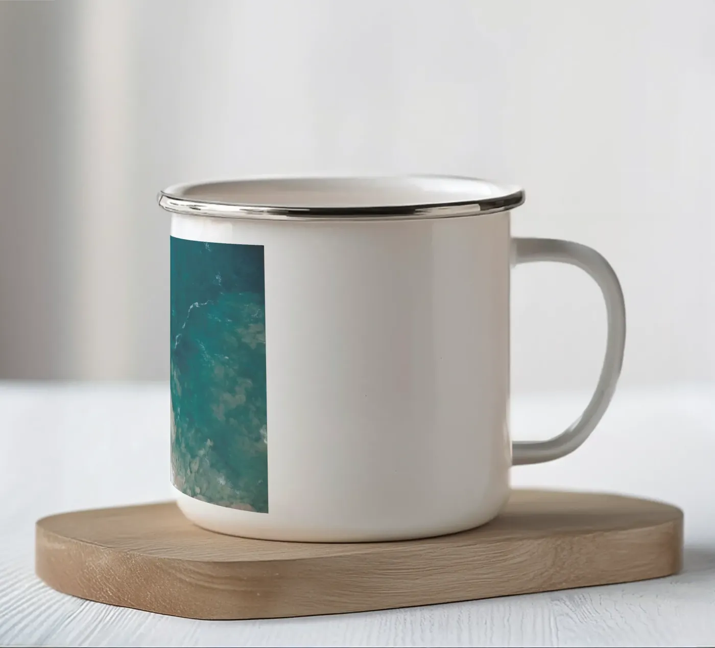 Riptide enamel mug by Shot By Clint