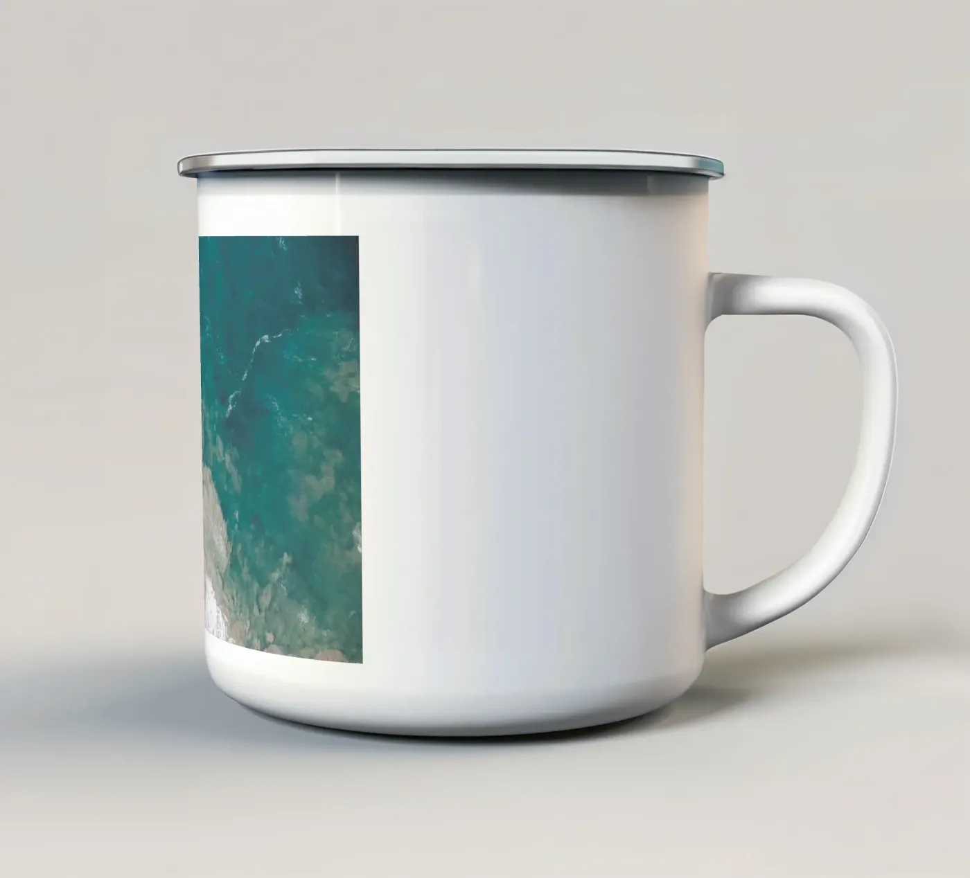 Riptide enamel mug by Shot By Clint