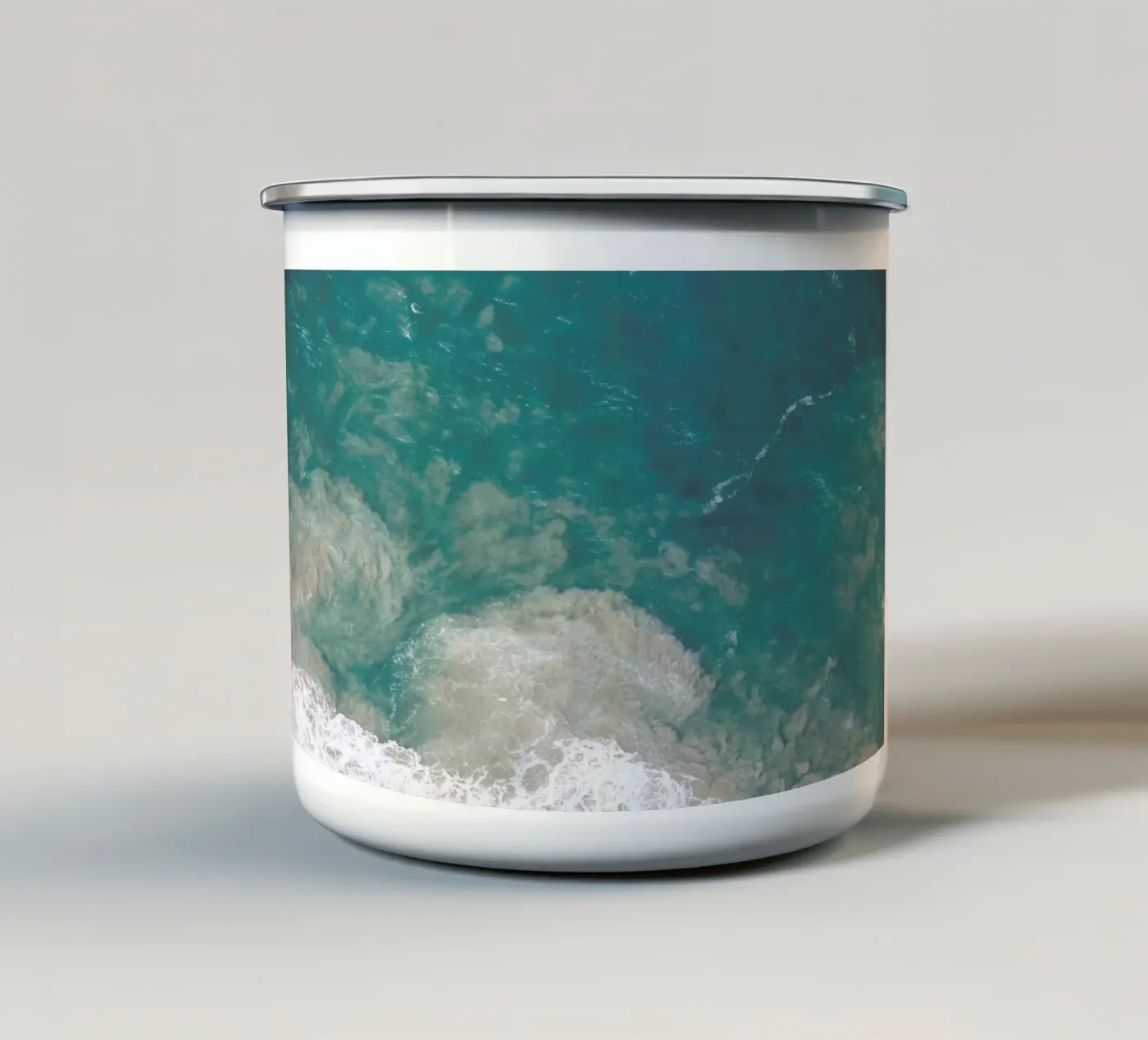 Riptide enamel mug by Shot By Clint