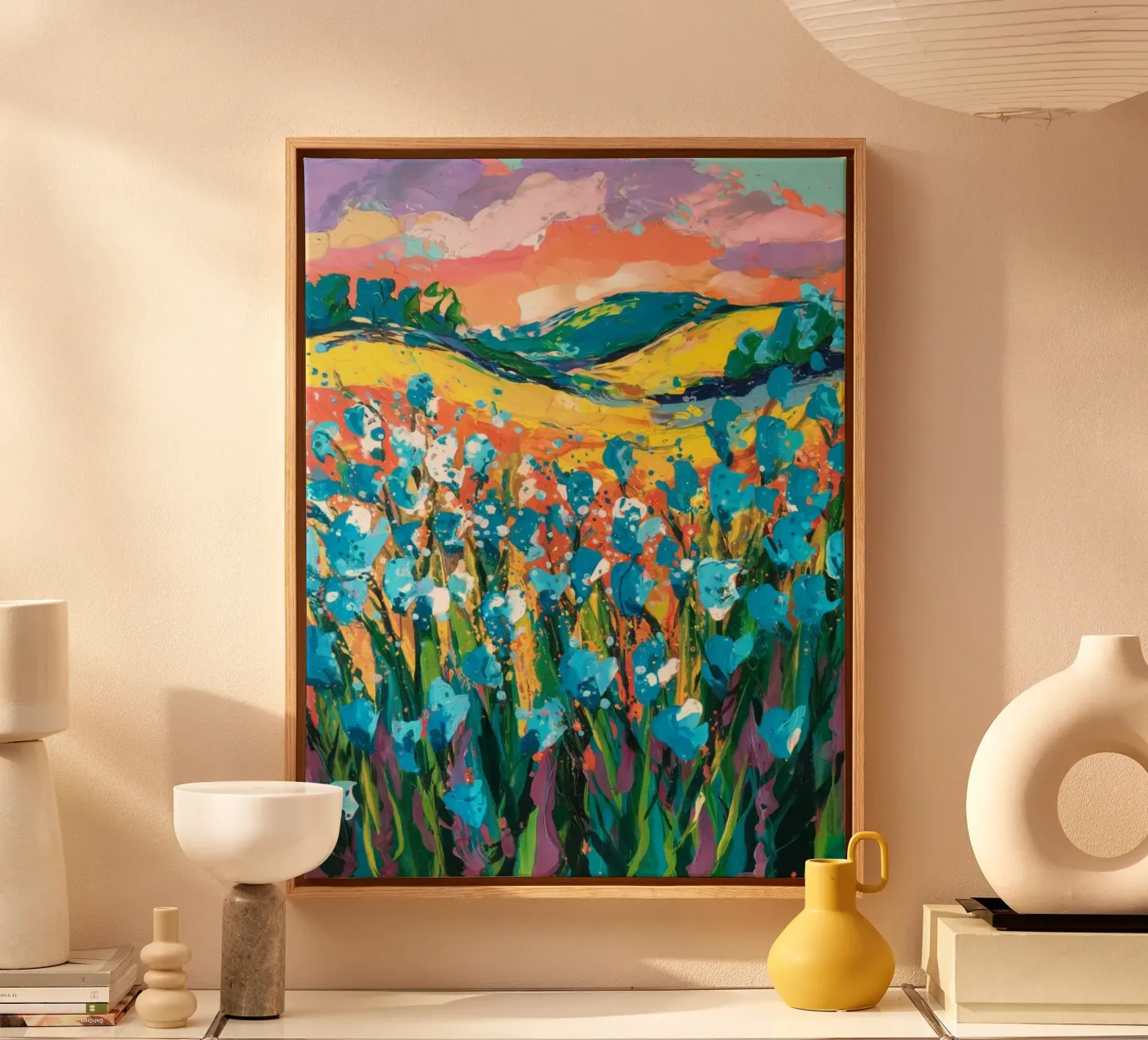 Orizzonte blu tela da logic