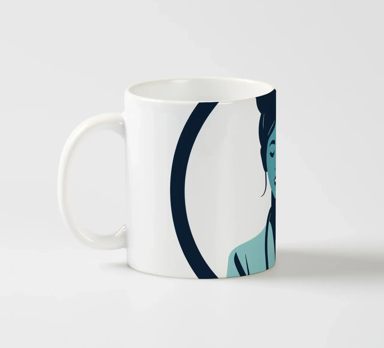 Illustrazione di un operatore sanitario con stetoscopio tazza in ceramica da DesignDoodle