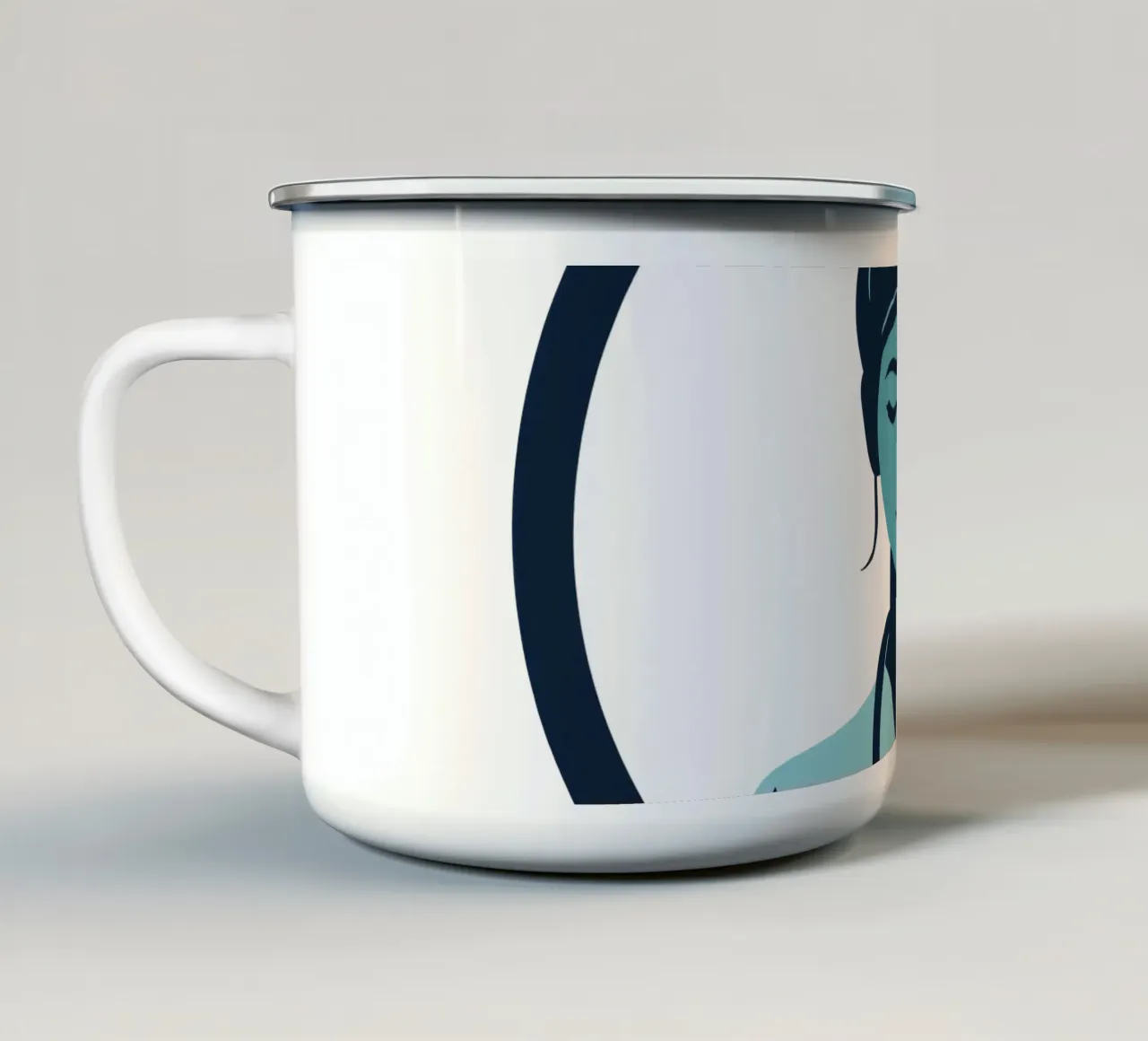 Illustrazione di un operatore sanitario con stetoscopio tazza in smalto da DesignDoodle