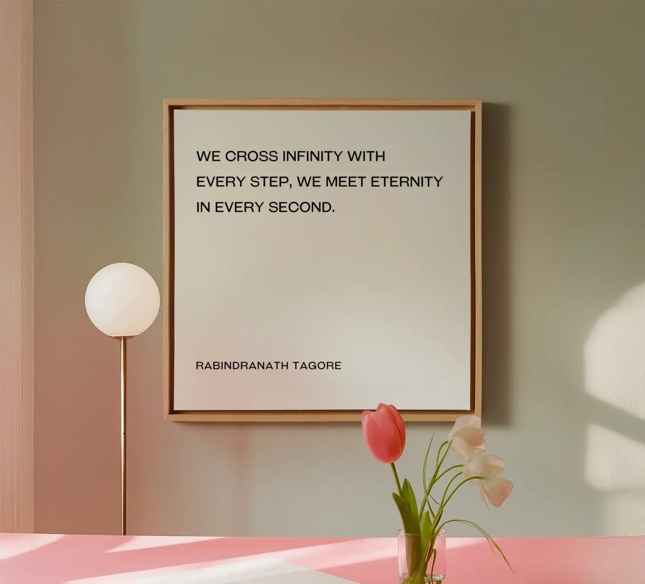 We cross infinity with every step quote canvas by Paigaam Studio