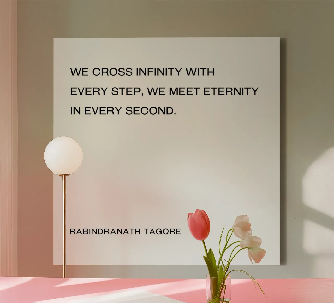 We cross infinity with every step quote canvas by Paigaam Studio