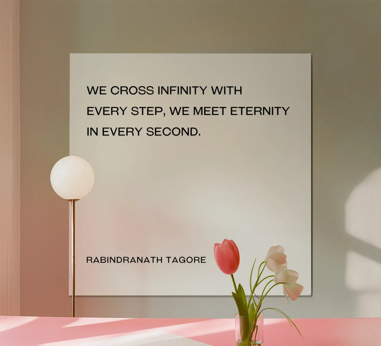 We cross infinity with every step quote hahnemühle by Paigaam Studio