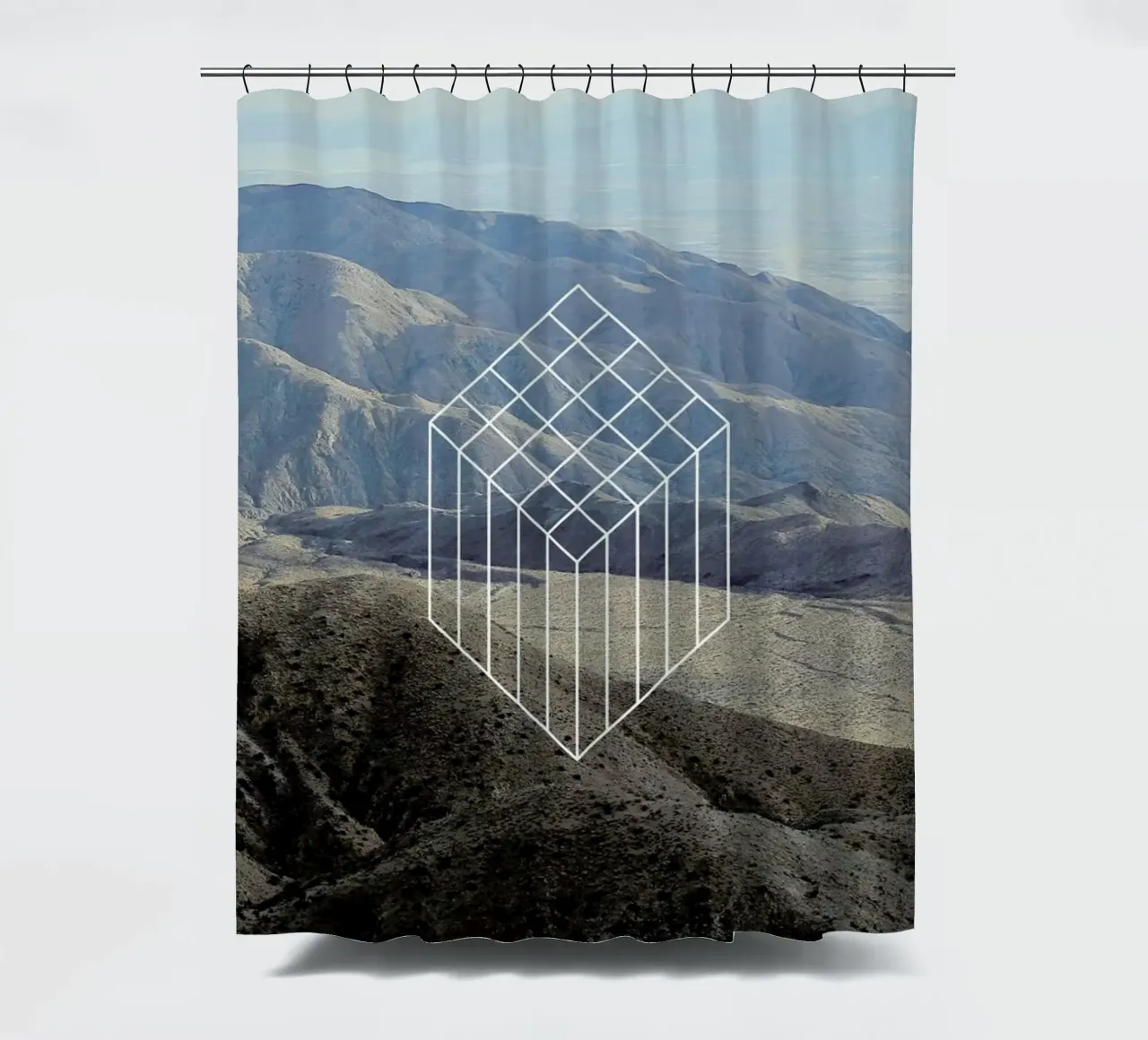 Coachella shower curtain by Nicolas Messaritis