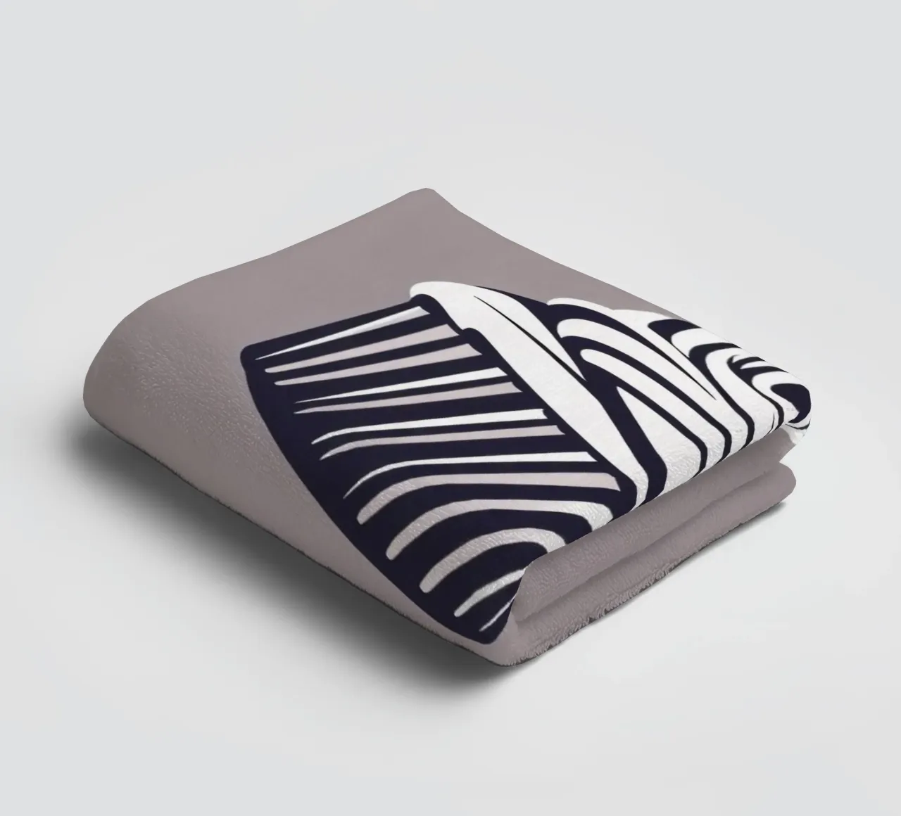Two elegantly designed cupcakes with swirled frosting towel by DesignDoodle