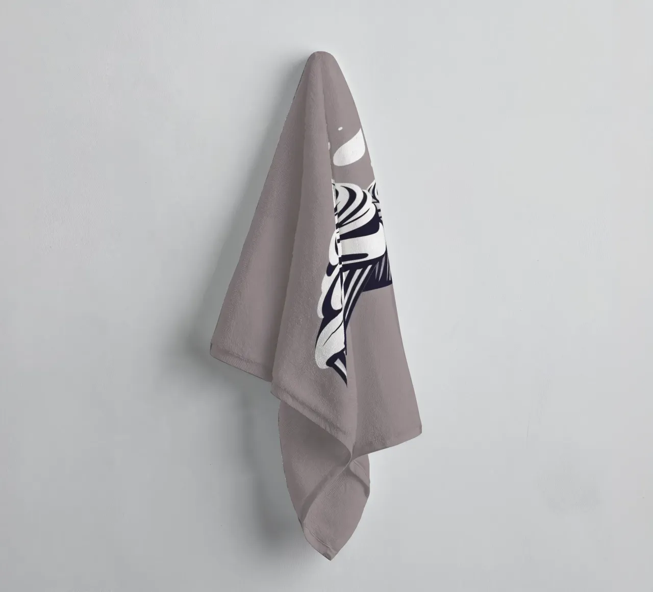 Two elegantly designed cupcakes with swirled frosting towel by DesignDoodle